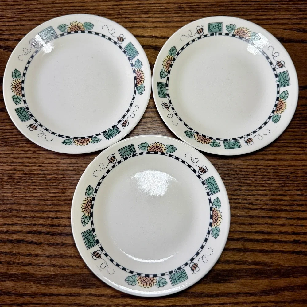 Vintage Corelle Sunblossoms Dinner Plates & Bread/Butter Plates Set of 7